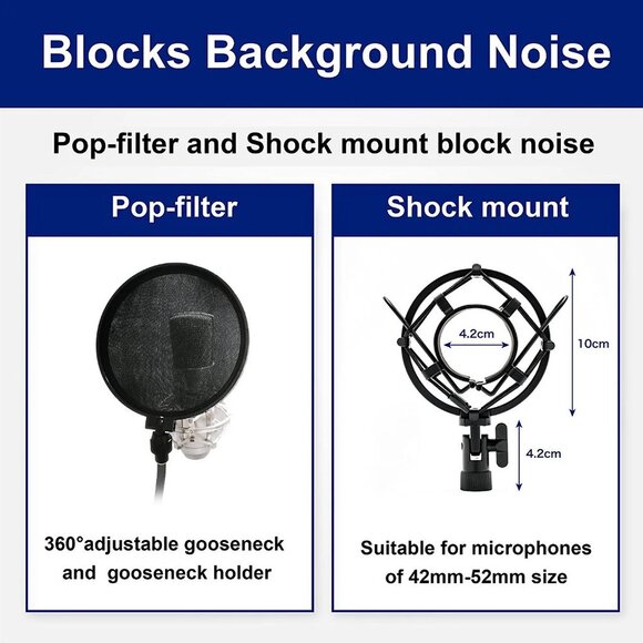 Microphone Arm,Adjustable Mic Arm Microphone Stand Boom Suspension Stand - Picture 3 of 6